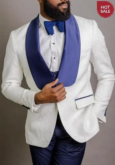2020 Newest Fashion Navy Blue Business Mens Suits Wedding Suits For Men Slim Fit Tuxedos 3 Piece