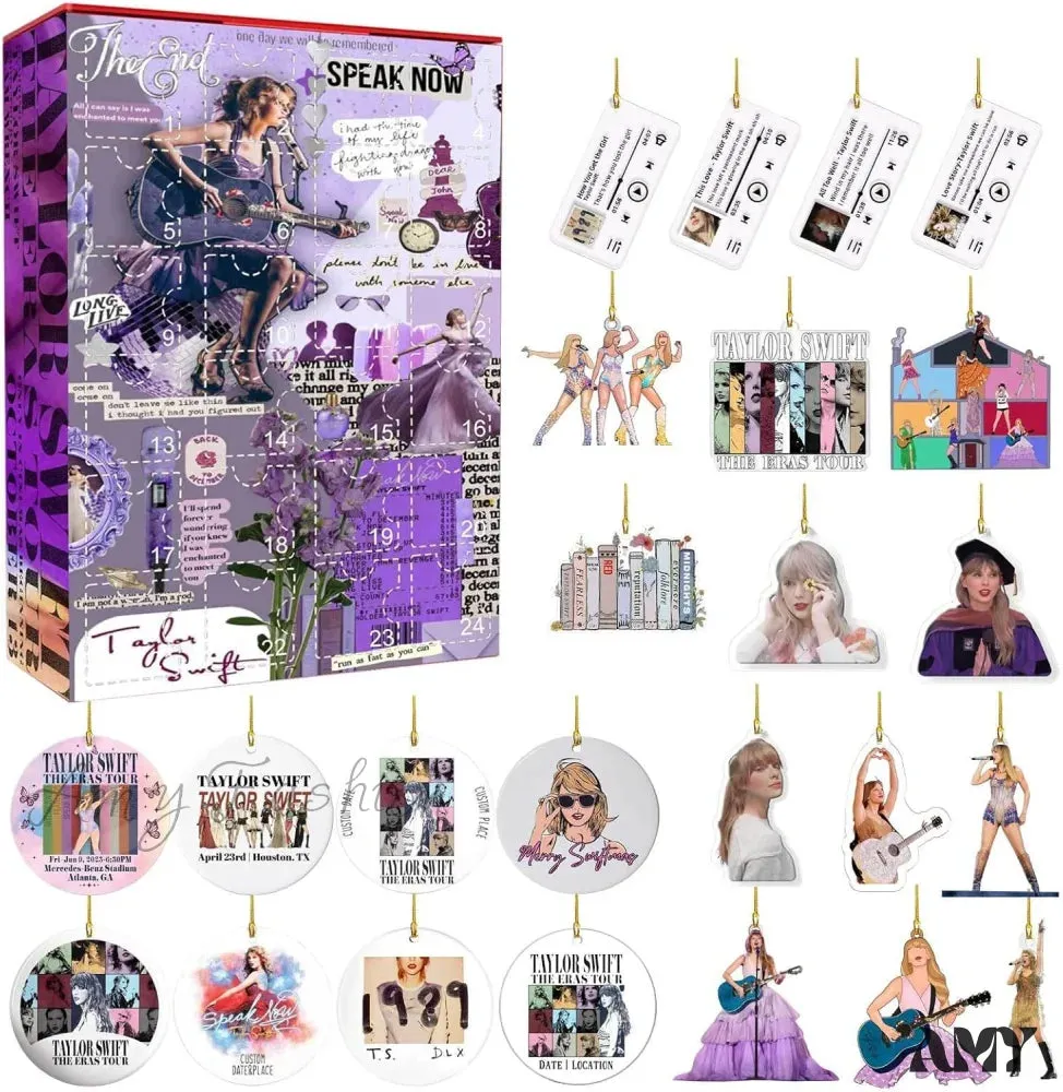 2024 Christmas Vacation Advent Calendar Ornaments for Music Lovers - Bracelets, DIY Gift for Fans, Teens, and Friends - Living Room and Desk Decors