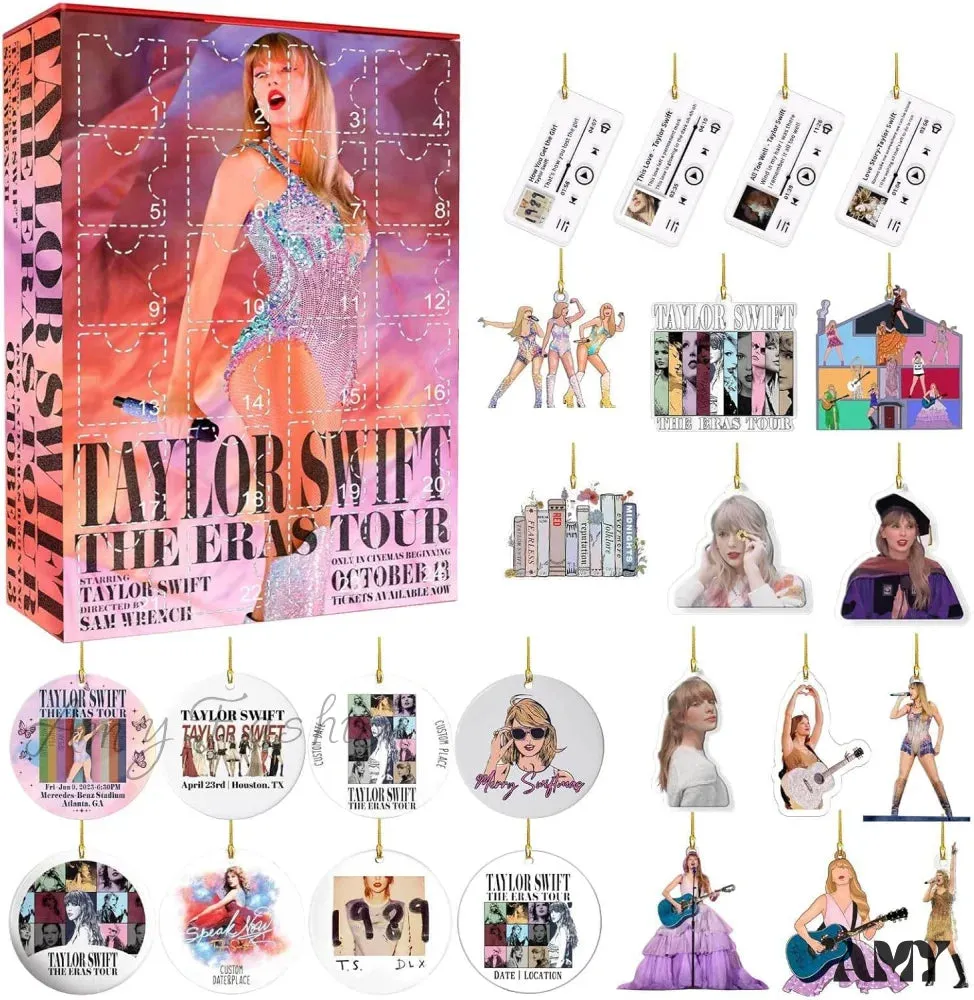 2024 Christmas Vacation Advent Calendar Ornaments for Music Lovers - Bracelets, DIY Gift for Fans, Teens, and Friends - Living Room and Desk Decors
