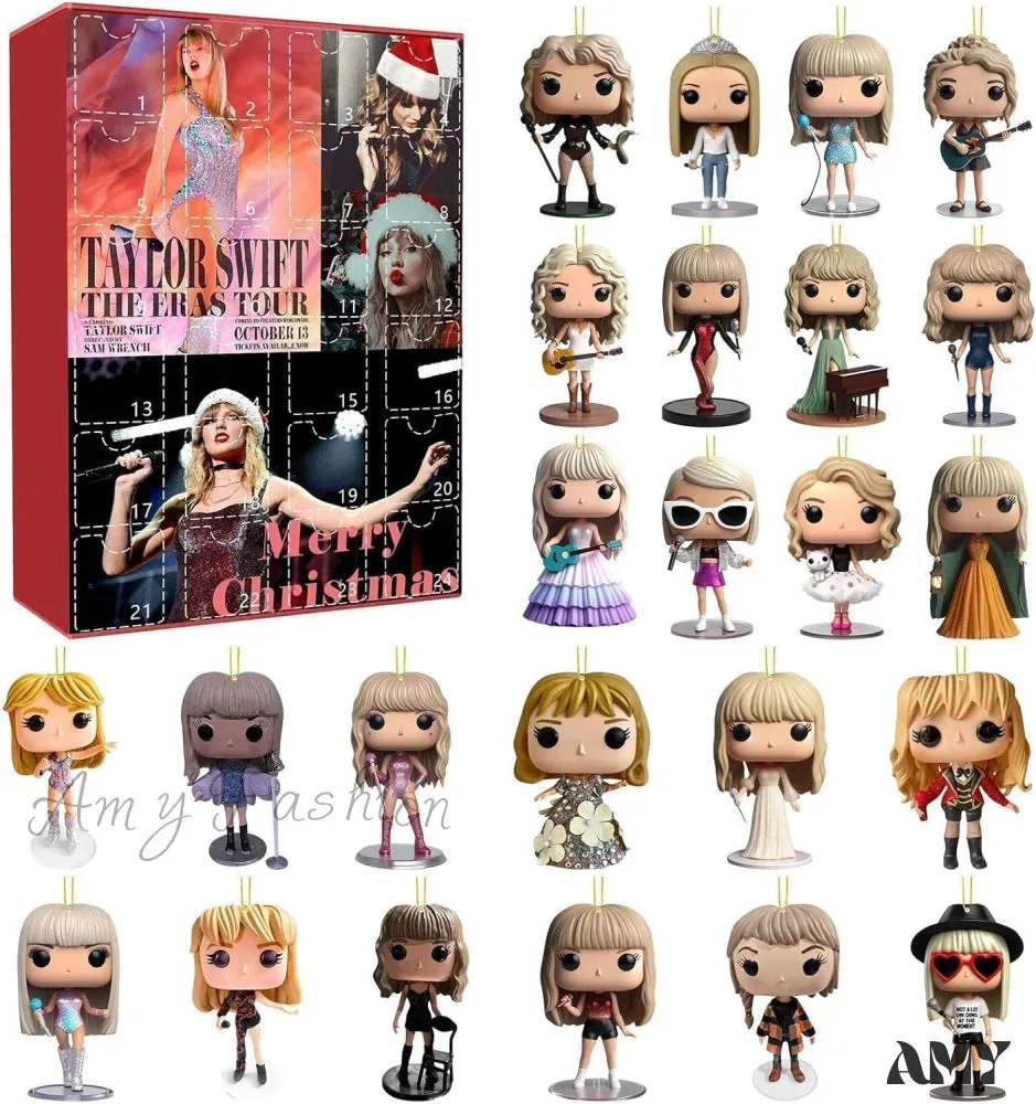 2024 Christmas Vacation Advent Calendar Ornaments for Music Lovers - Bracelets, DIY Gift for Fans, Teens, and Friends - Living Room and Desk Decors