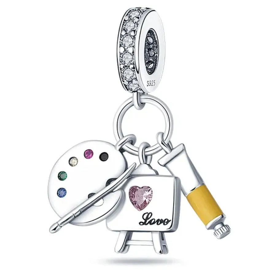 3 Piece Art Charm - 925 Sterling Silver