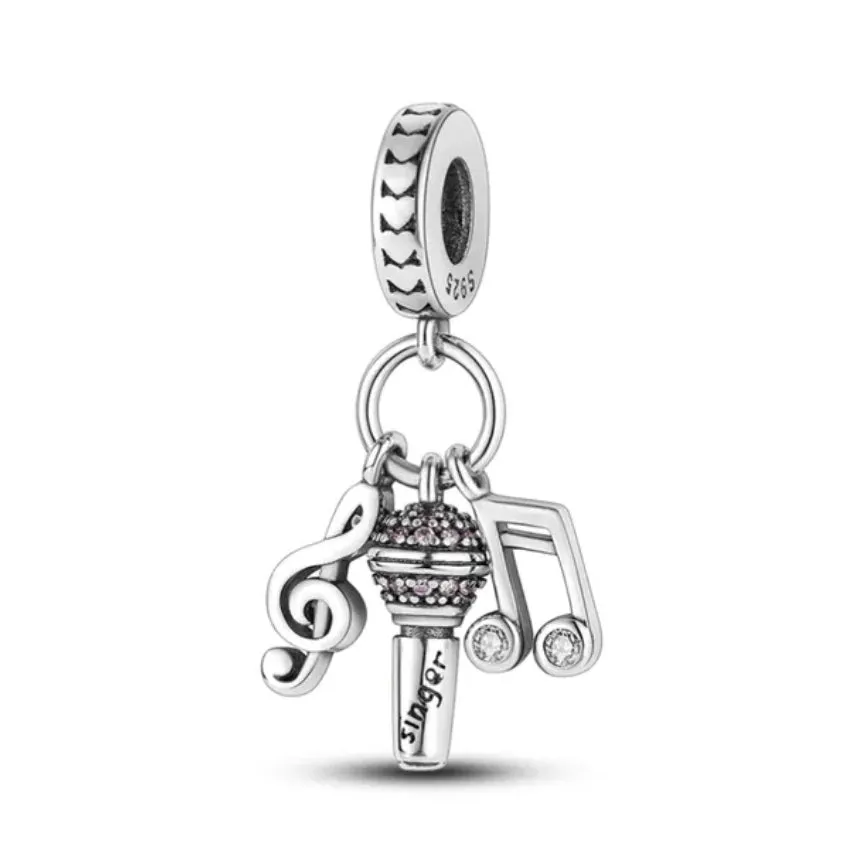 3 Piece Music Charm - 925 Sterling Silver