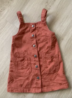 3t floral retro style jean snap dress, Kids 3T