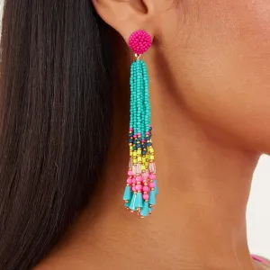 Accessorize London Women's Beaded Tassel Earrings