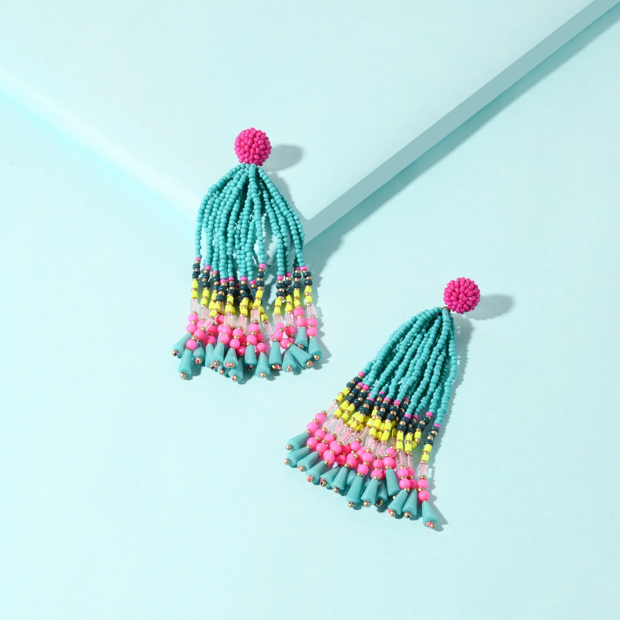 Accessorize London Women's Beaded Tassel Earrings