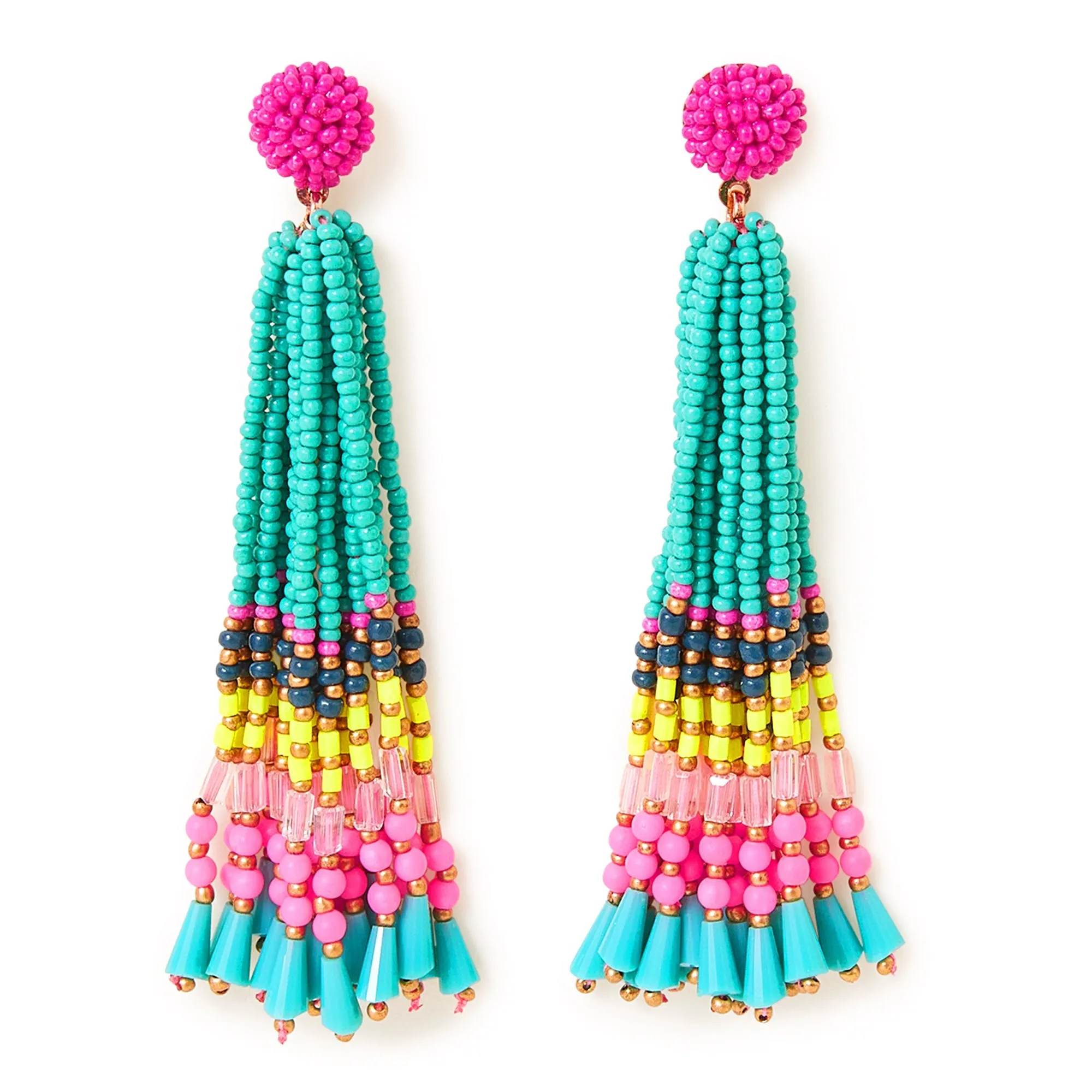 Accessorize London Women's Beaded Tassel Earrings