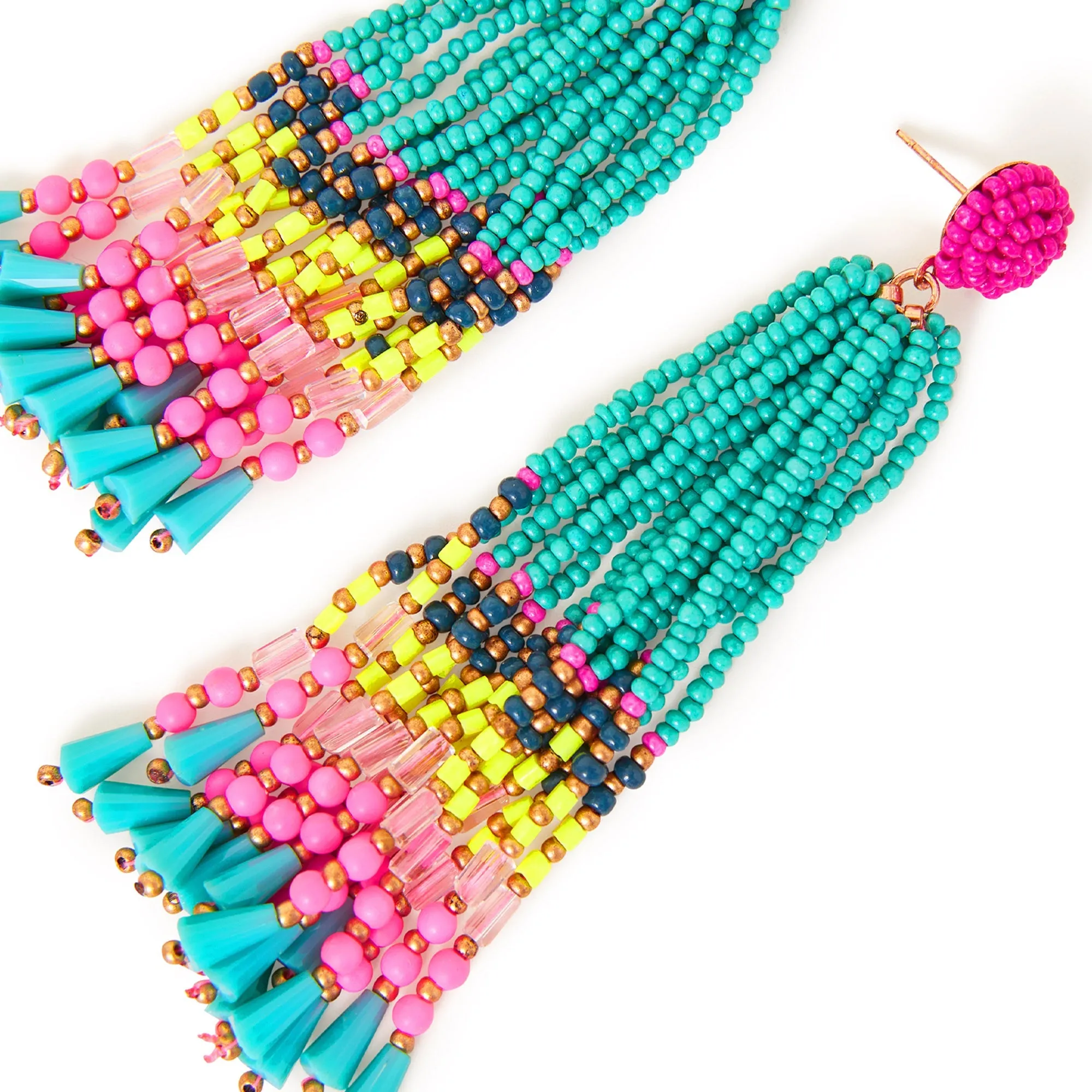 Accessorize London Women's Beaded Tassel Earrings