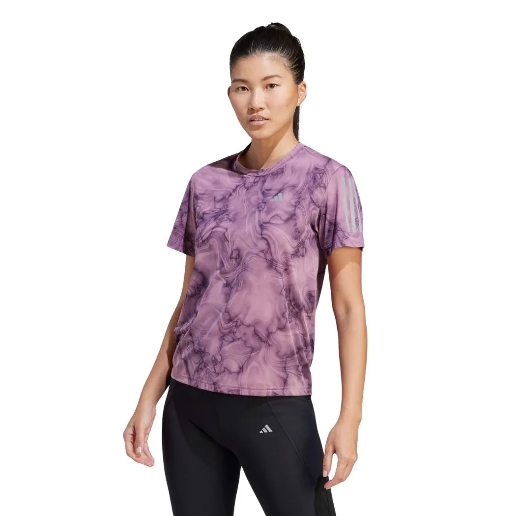 adidas Own The Run Allover Print Women's Tee