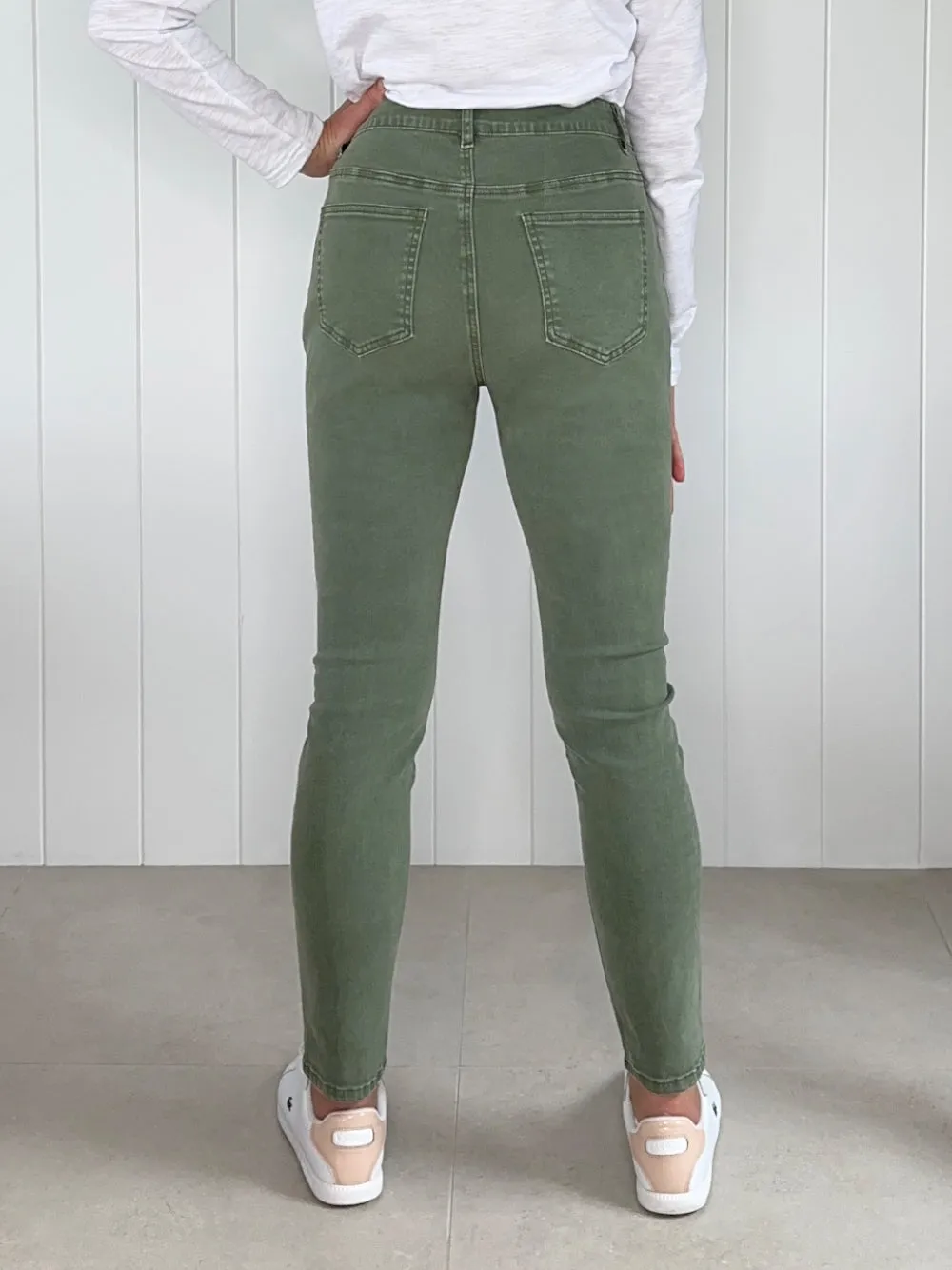 All That Jazz Applique Jean - Khaki