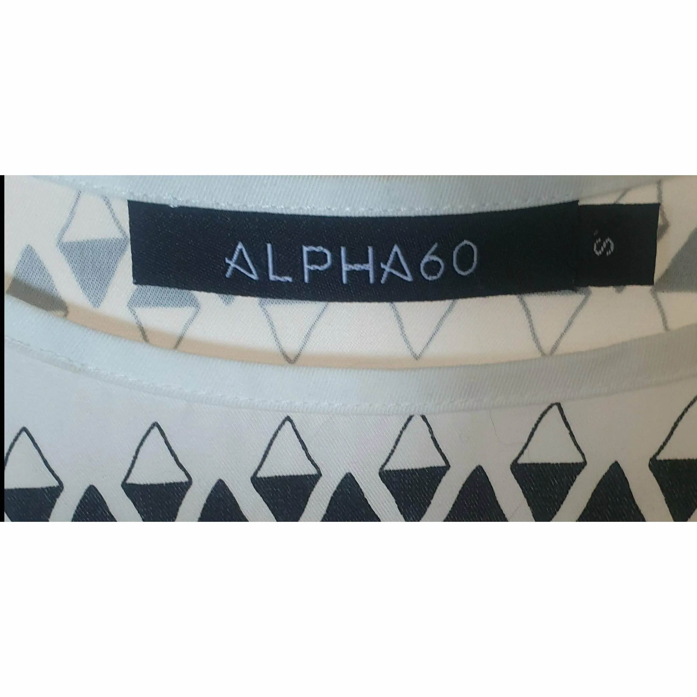 Alpha 60 black and white print dress size S (best fits 10)