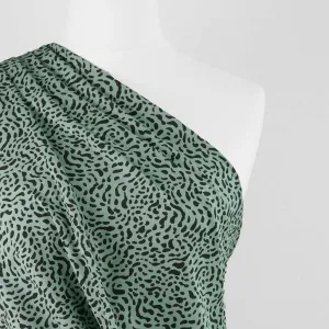 Arizona - Light Turquoise Dots, Single Jersey Organic Cotton Elastane Fabric Sample