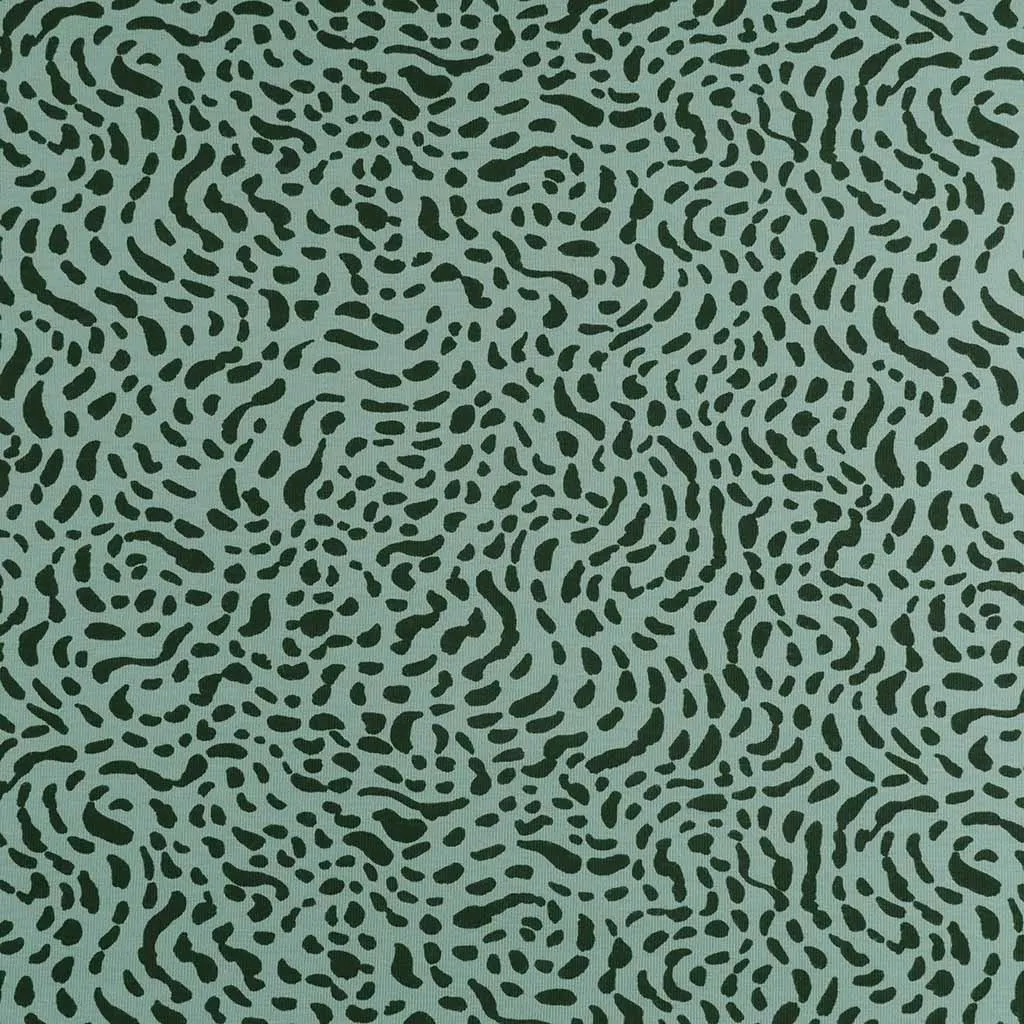 Arizona - Light Turquoise Dots, Single Jersey Organic Cotton Elastane Fabric Sample