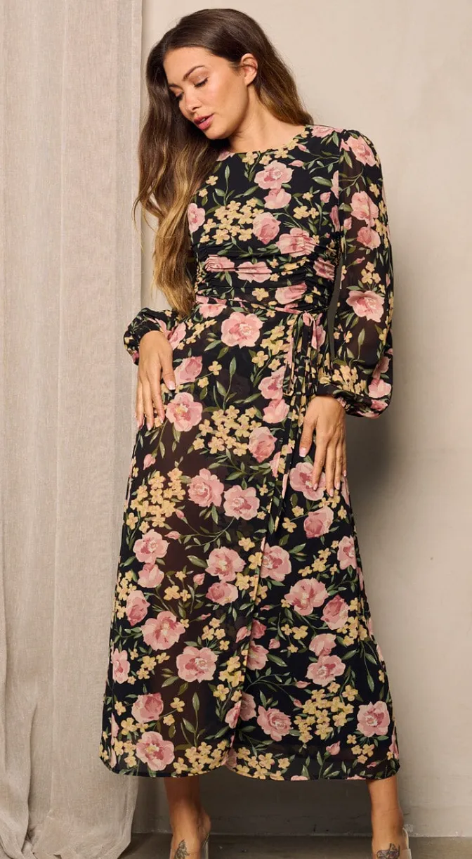 Aylani | Floral Long Sleeve Maxi Dress