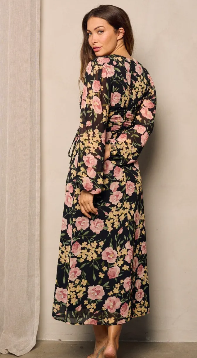 Aylani | Floral Long Sleeve Maxi Dress