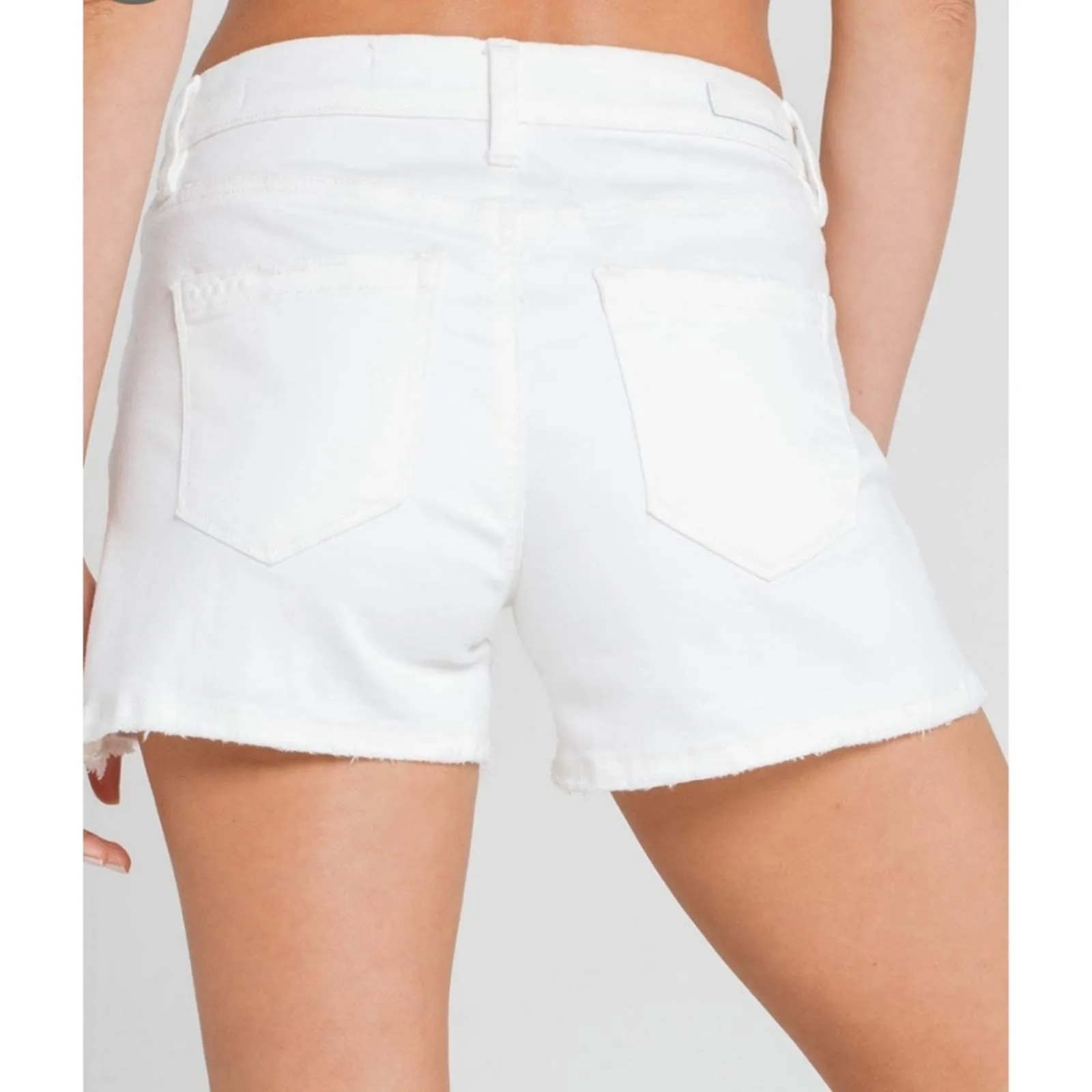 Blank NYC The Essex Cutoff Denim Shorts White