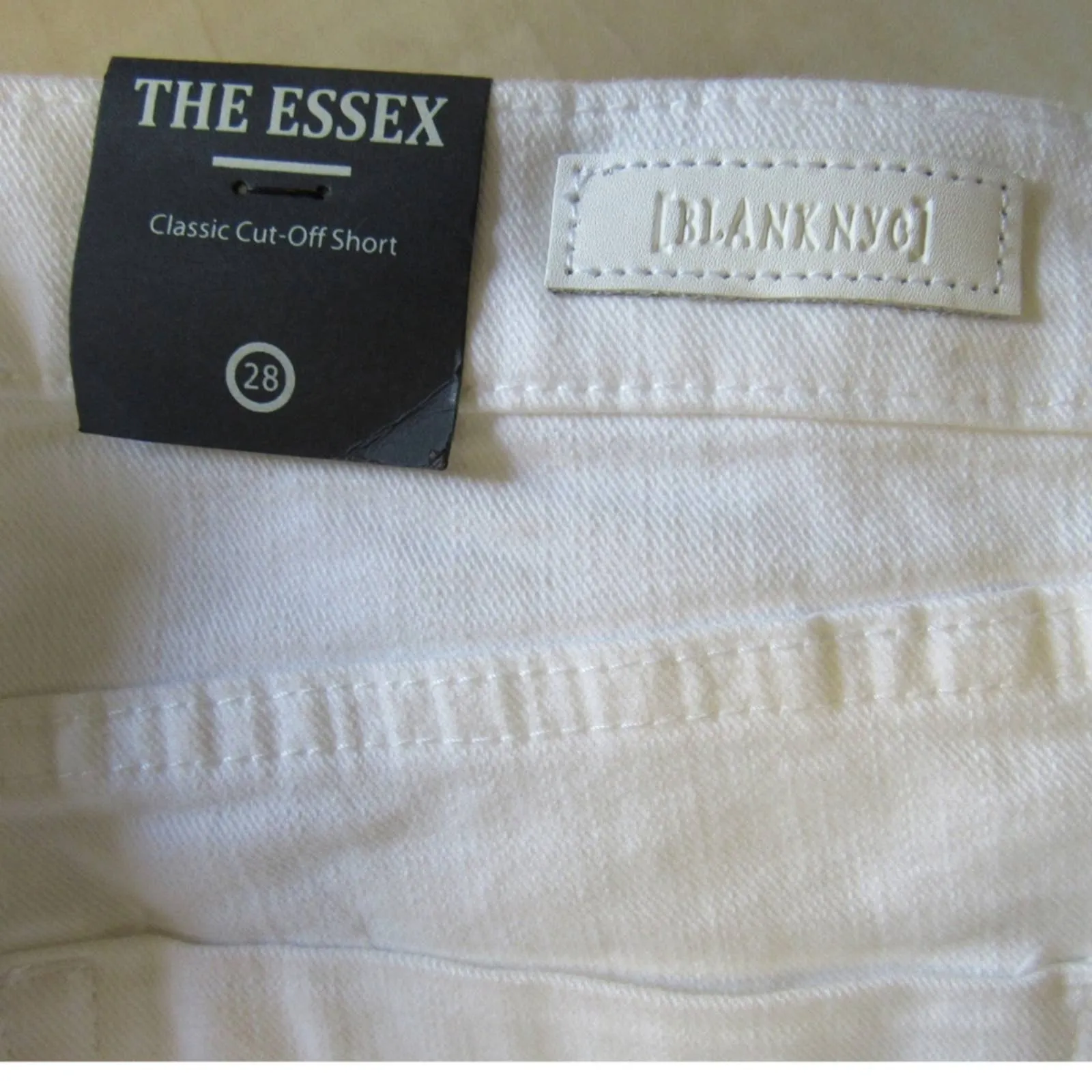 Blank NYC The Essex Cutoff Denim Shorts White