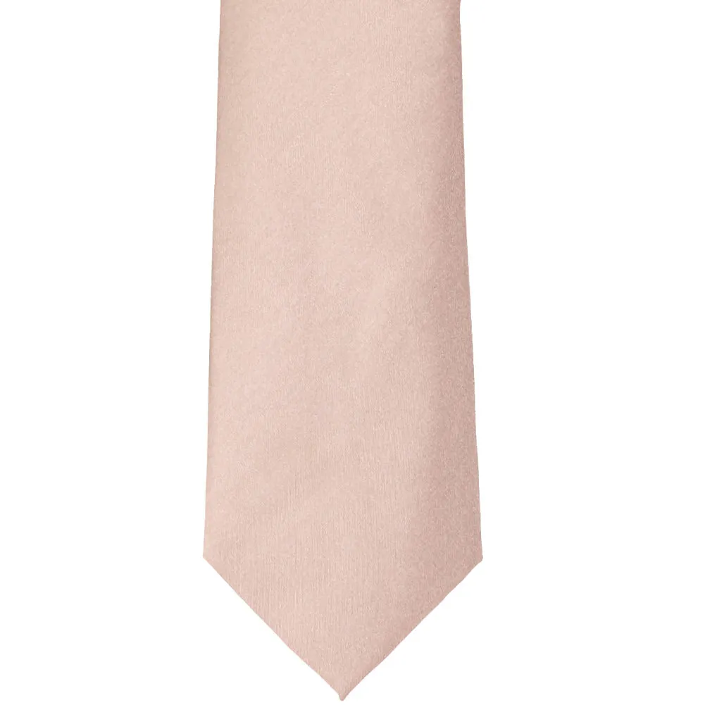 Blush Pink Extra Long Solid Color Necktie