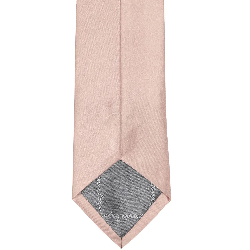 Blush Pink Extra Long Solid Color Necktie