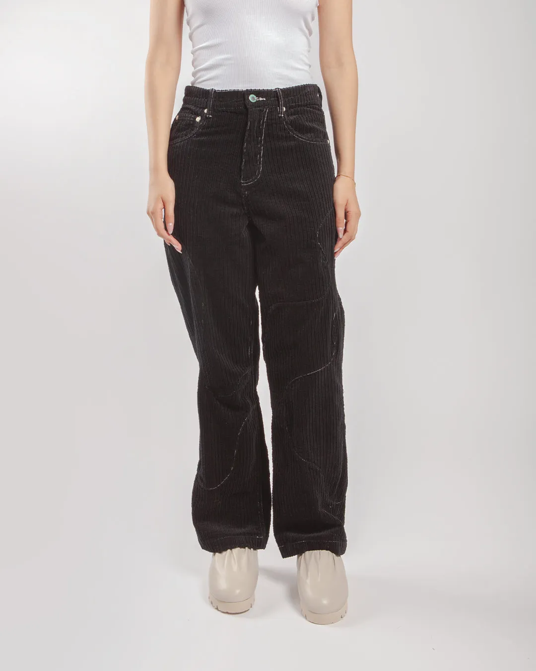 Brain Dead Organic Paneled Corduroy Pants Black