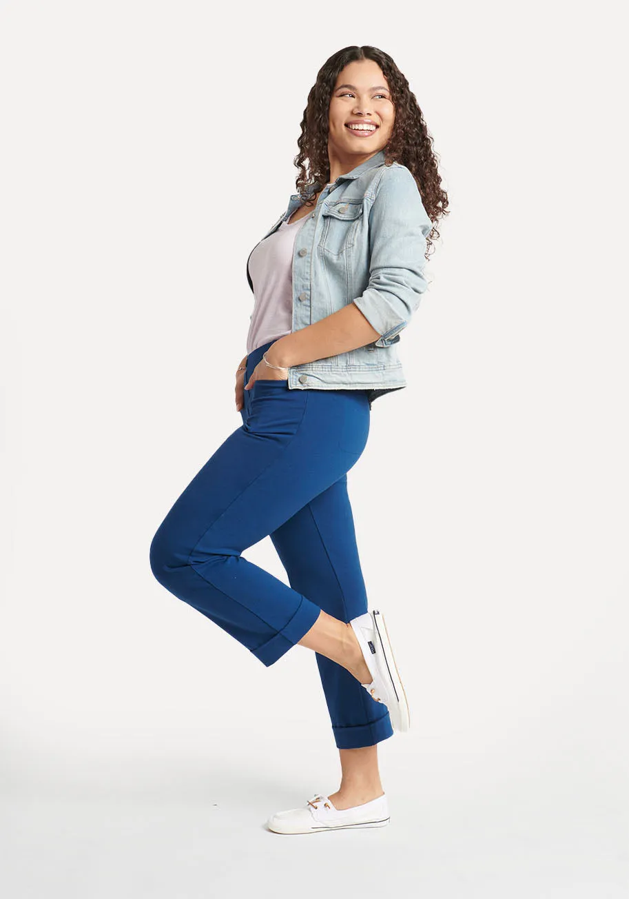 Crop | Cosmo Lite Dress Pant Yoga Pants (Poseidon)