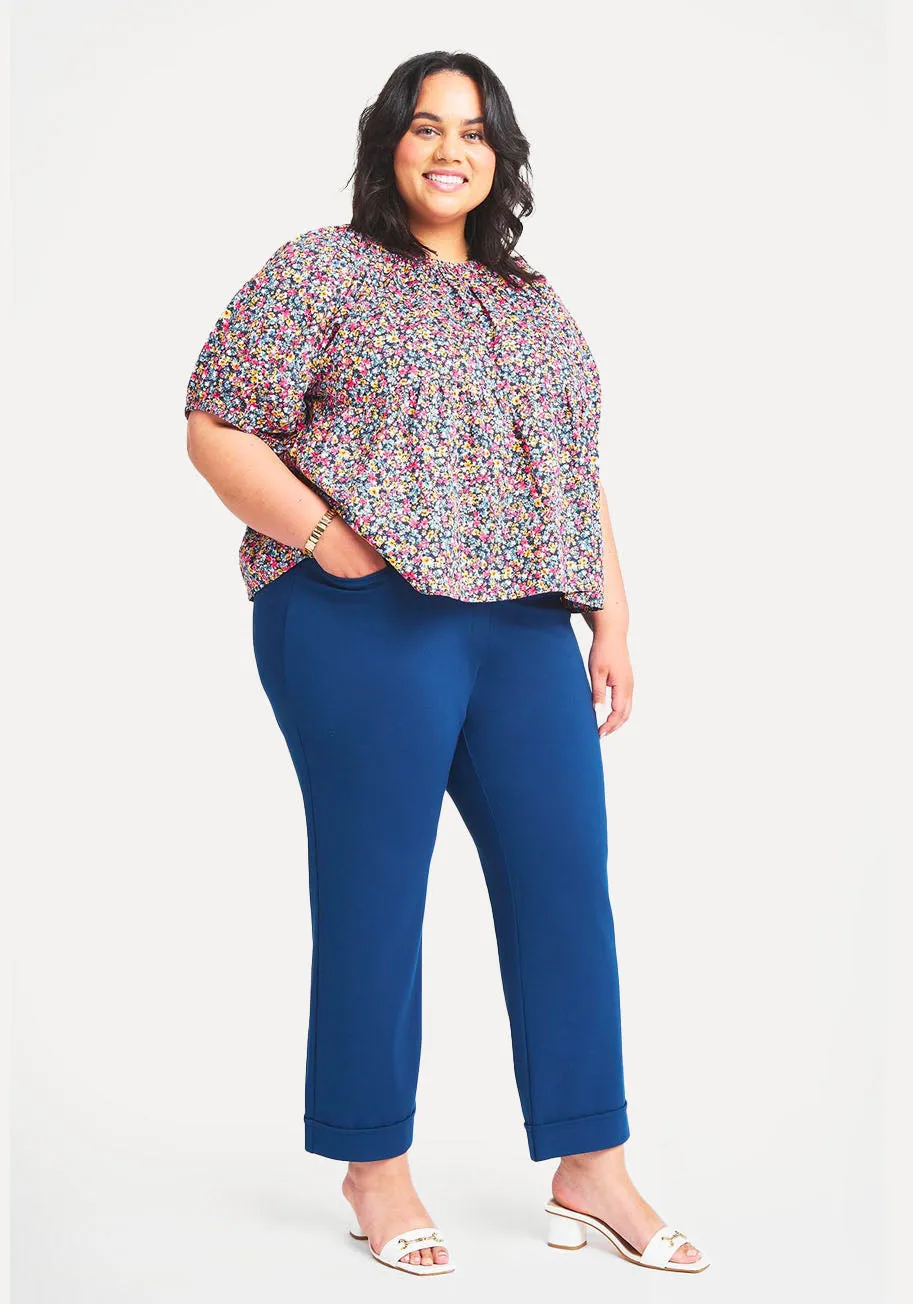 Crop | Cosmo Lite Dress Pant Yoga Pants (Poseidon)