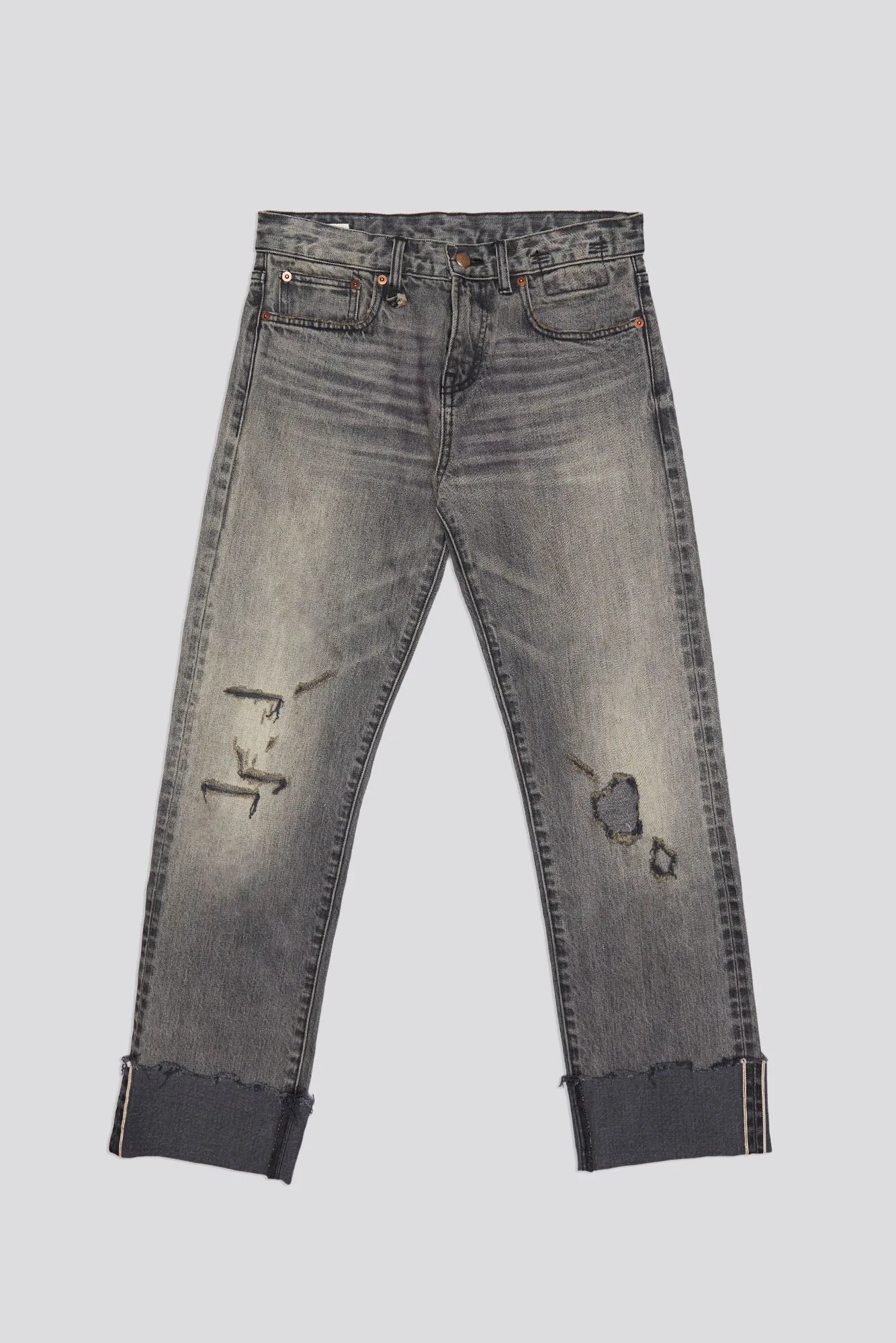 CUFFED ROMEO JEAN - HAYNE SELVEDGE BLACK
