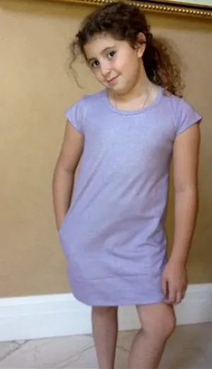 Curio   Kind Lavender Jersey Dress with Side Pockets