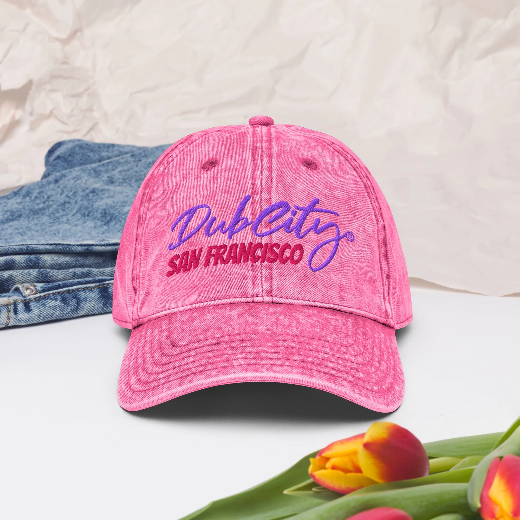 Dub City PINK Vintage Cotton Twill Cap