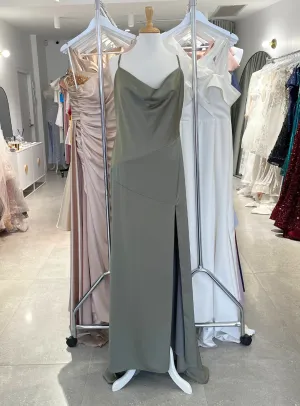 Faulty - Kristen Satin Gown - Moss - size 14