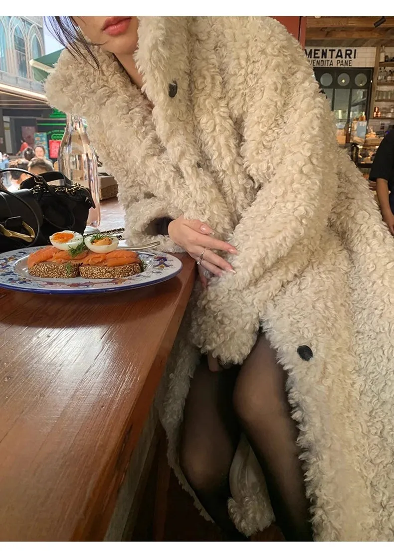 Faux Fuzzy Fur Long Coat