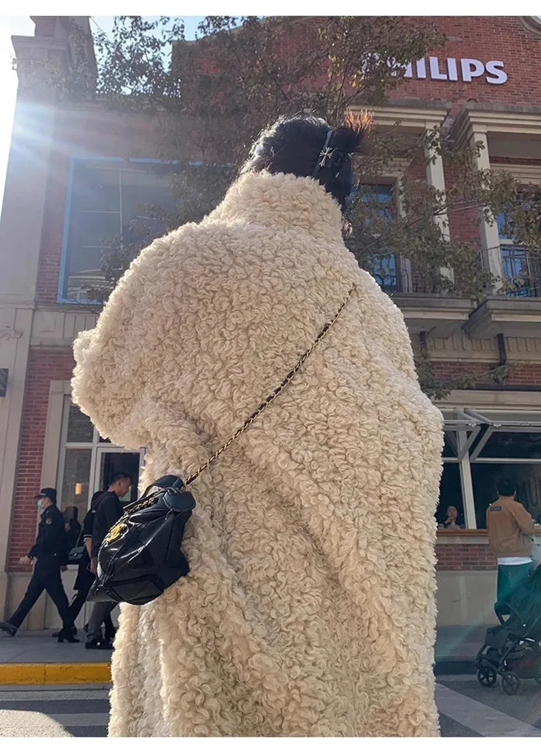 Faux Fuzzy Fur Long Coat