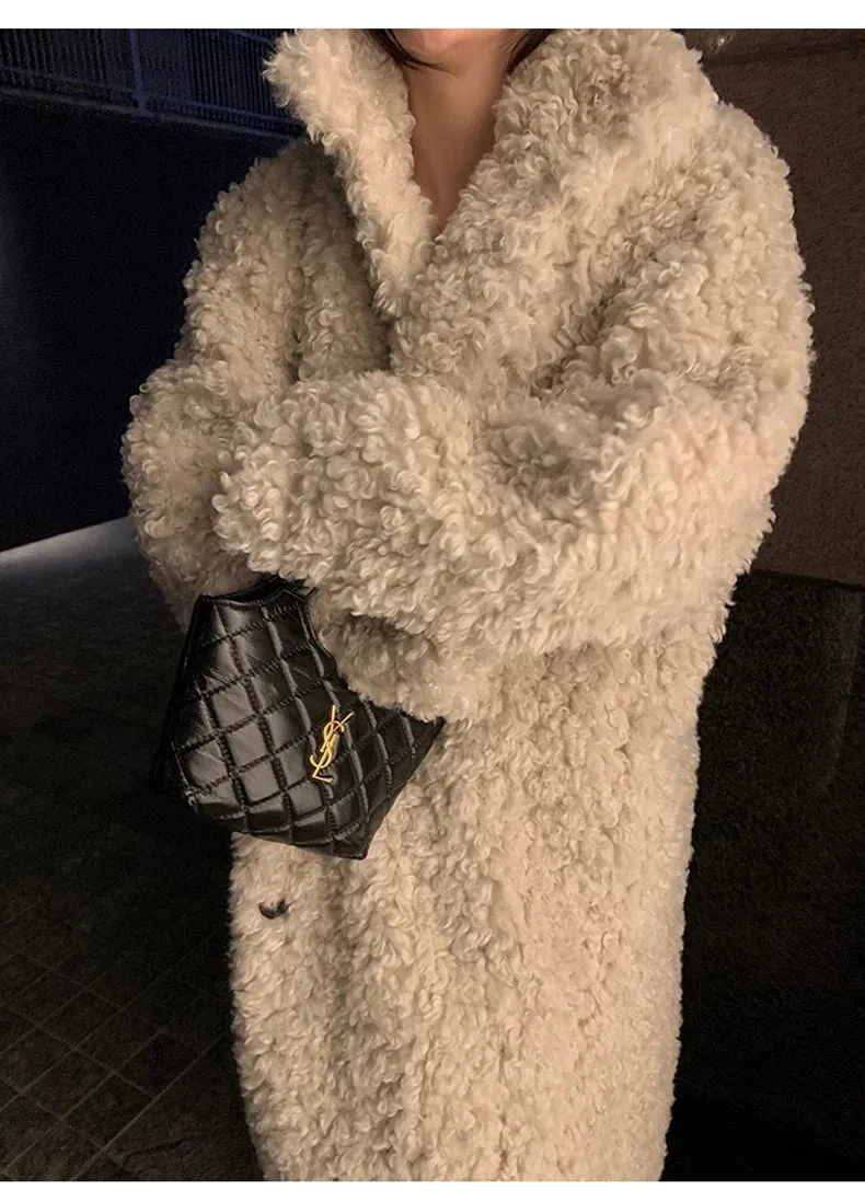 Faux Fuzzy Fur Long Coat