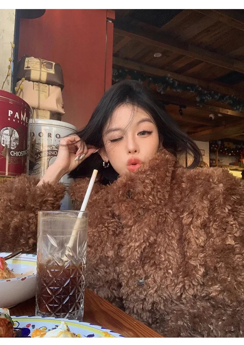Faux Fuzzy Fur Long Coat