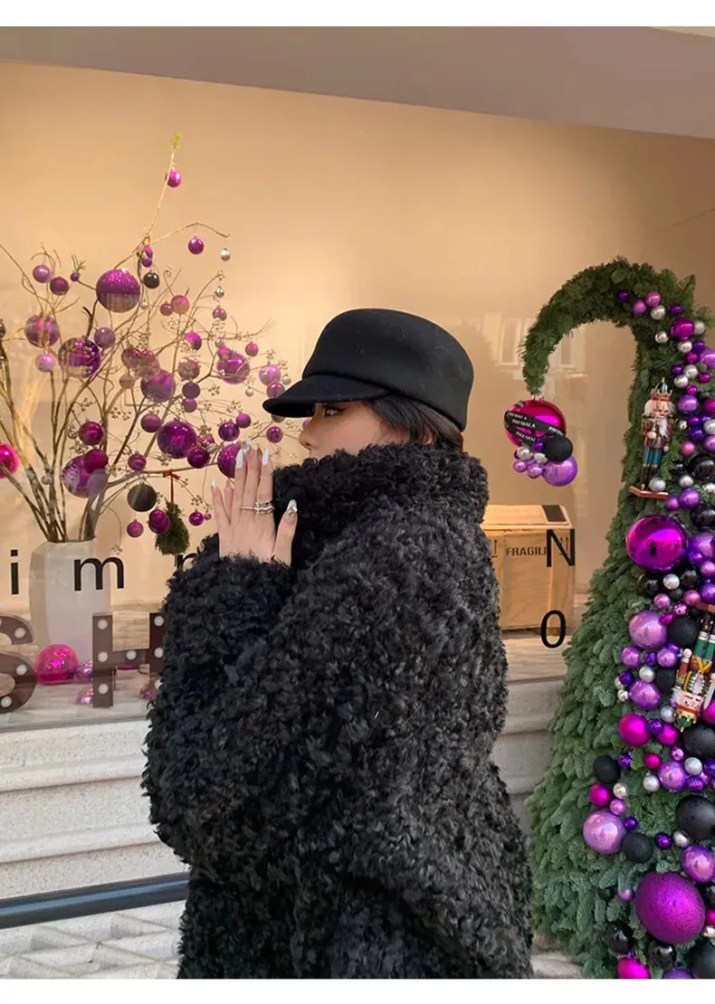 Faux Fuzzy Fur Long Coat