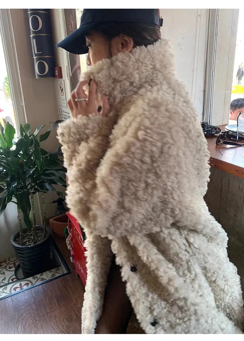Faux Fuzzy Fur Long Coat