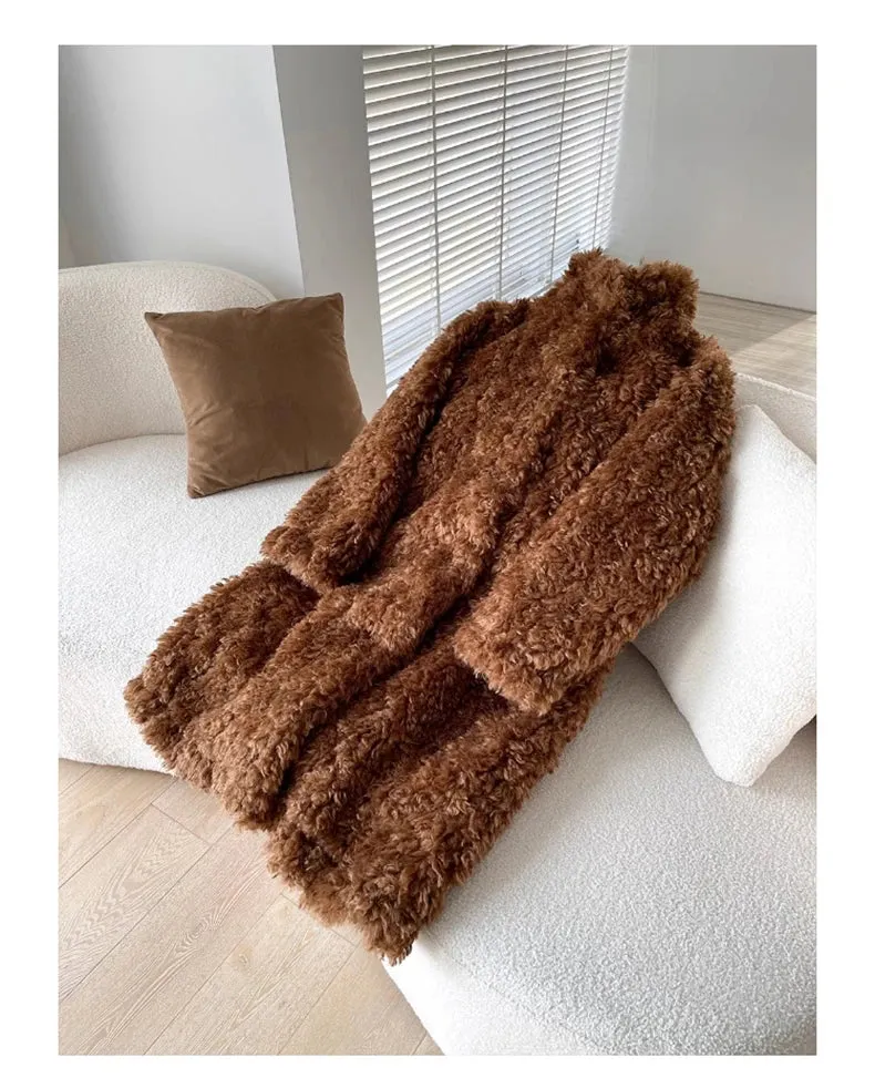 Faux Fuzzy Fur Long Coat