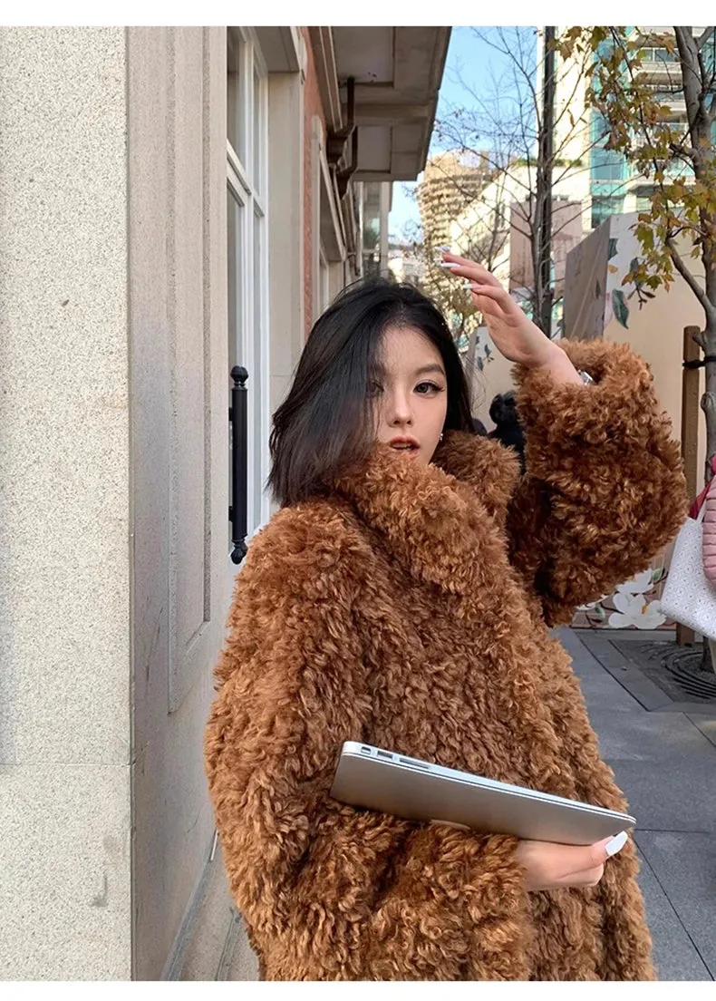 Faux Fuzzy Fur Long Coat