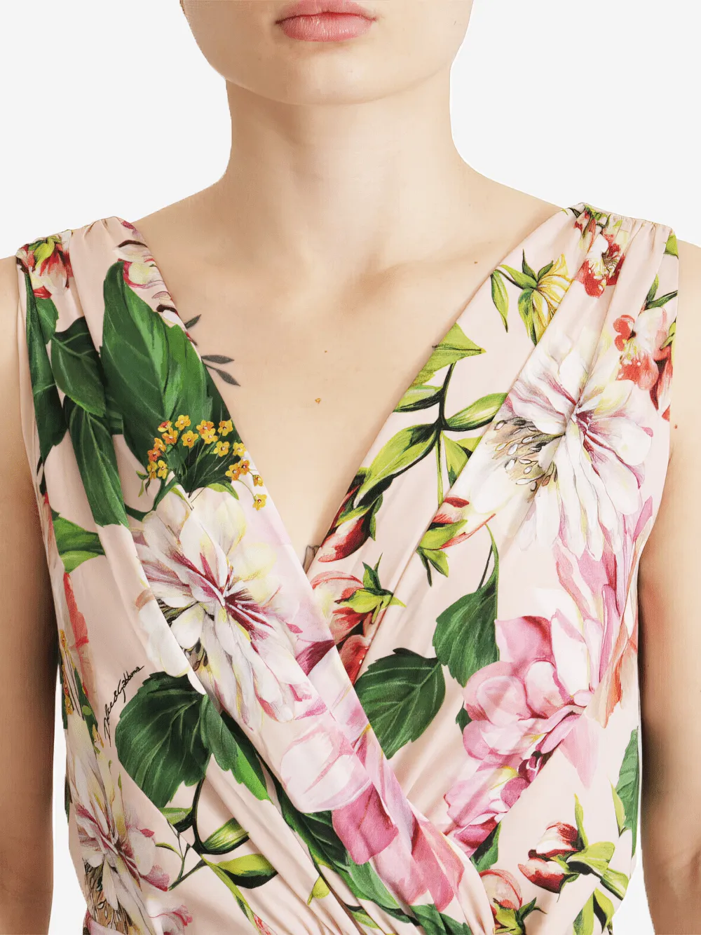 Floral-Print Sleeveless Maxi Dress