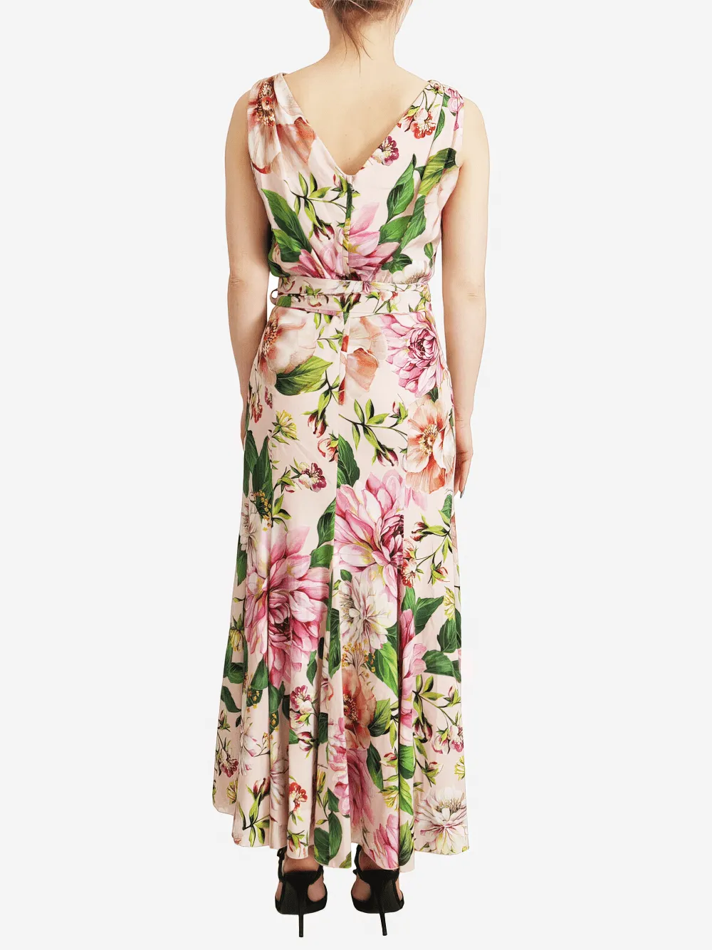 Floral-Print Sleeveless Maxi Dress