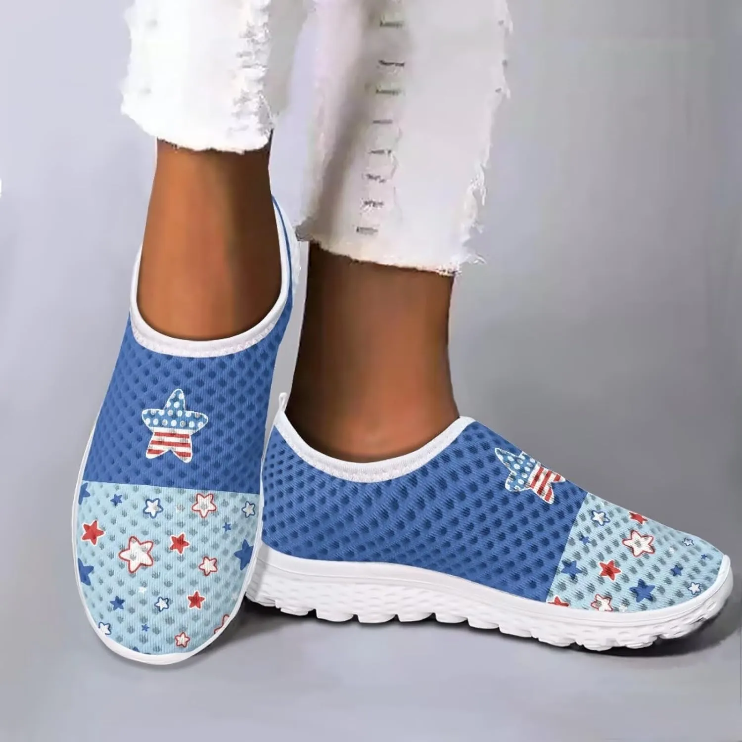 GIFTPUZZ Women's Athletic Walking Shoes Casual Mesh Comfort Work Sneakers