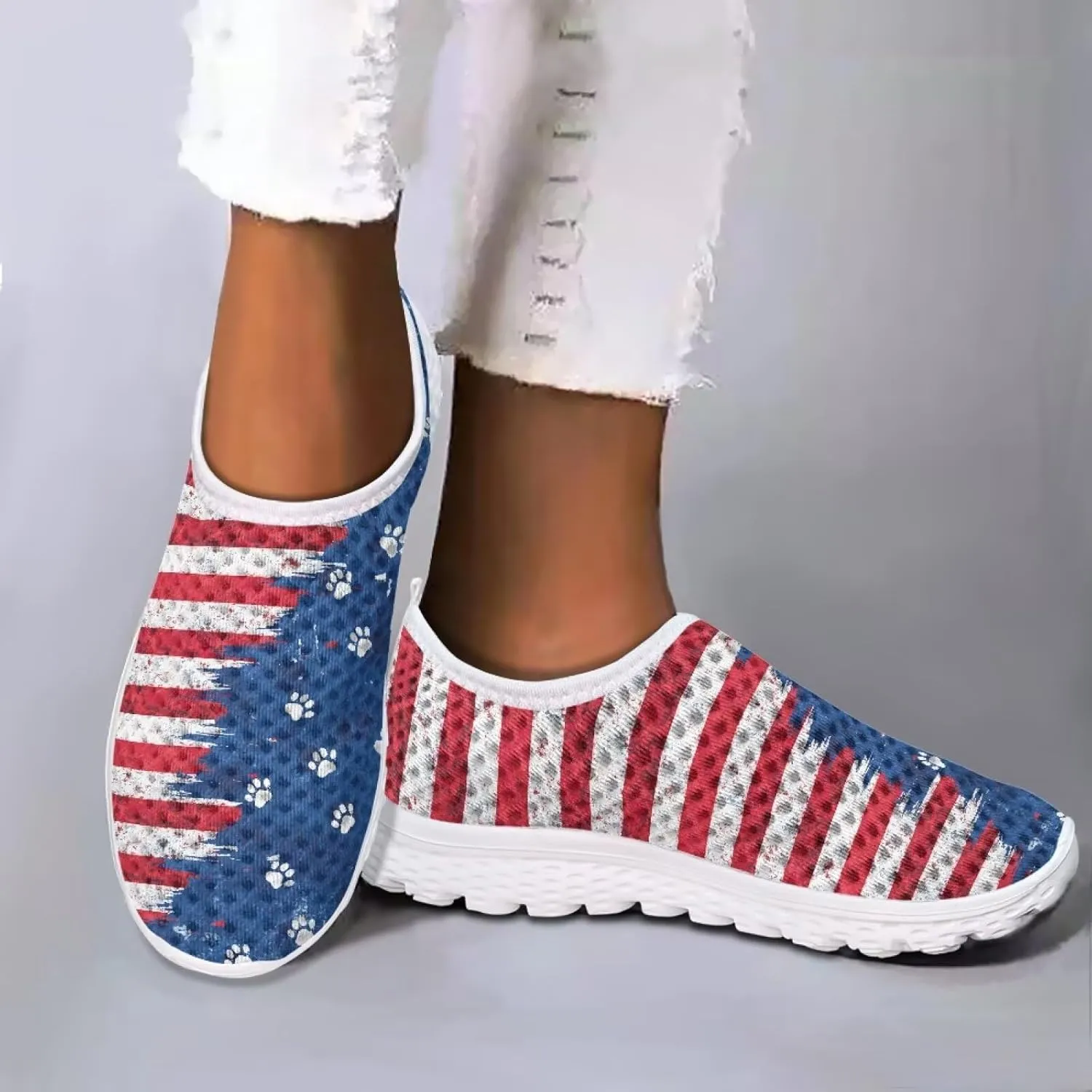 GIFTPUZZ Women's Athletic Walking Shoes Casual Mesh Comfort Work Sneakers