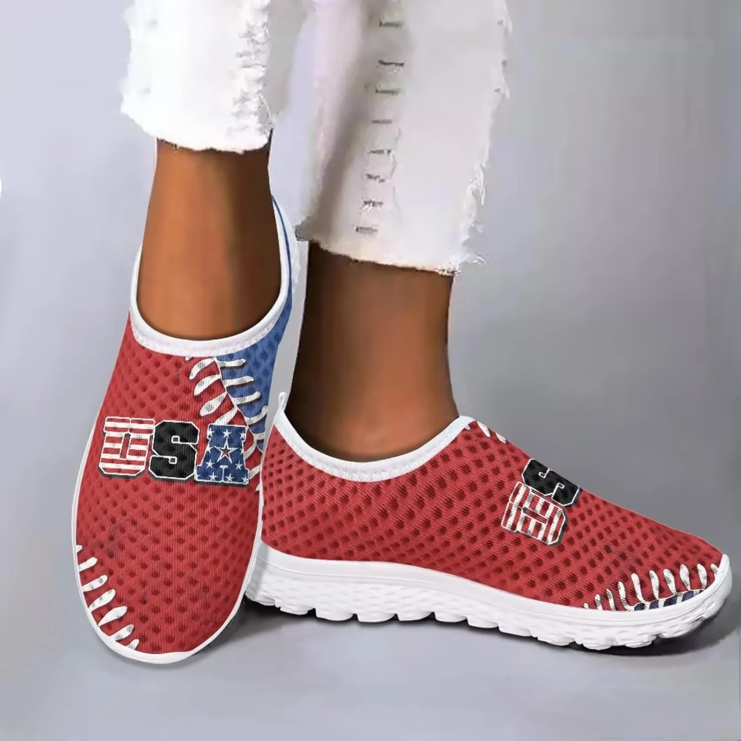 GIFTPUZZ Women's Athletic Walking Shoes Casual Mesh Comfort Work Sneakers