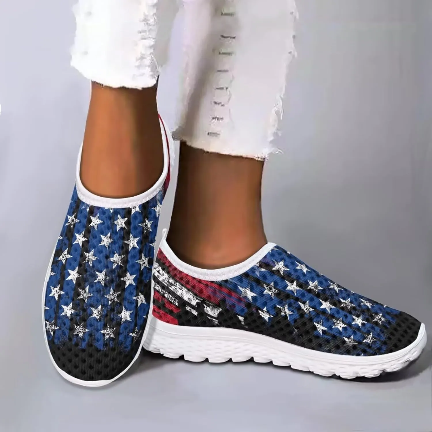 GIFTPUZZ Women's Athletic Walking Shoes Casual Mesh Comfort Work Sneakers