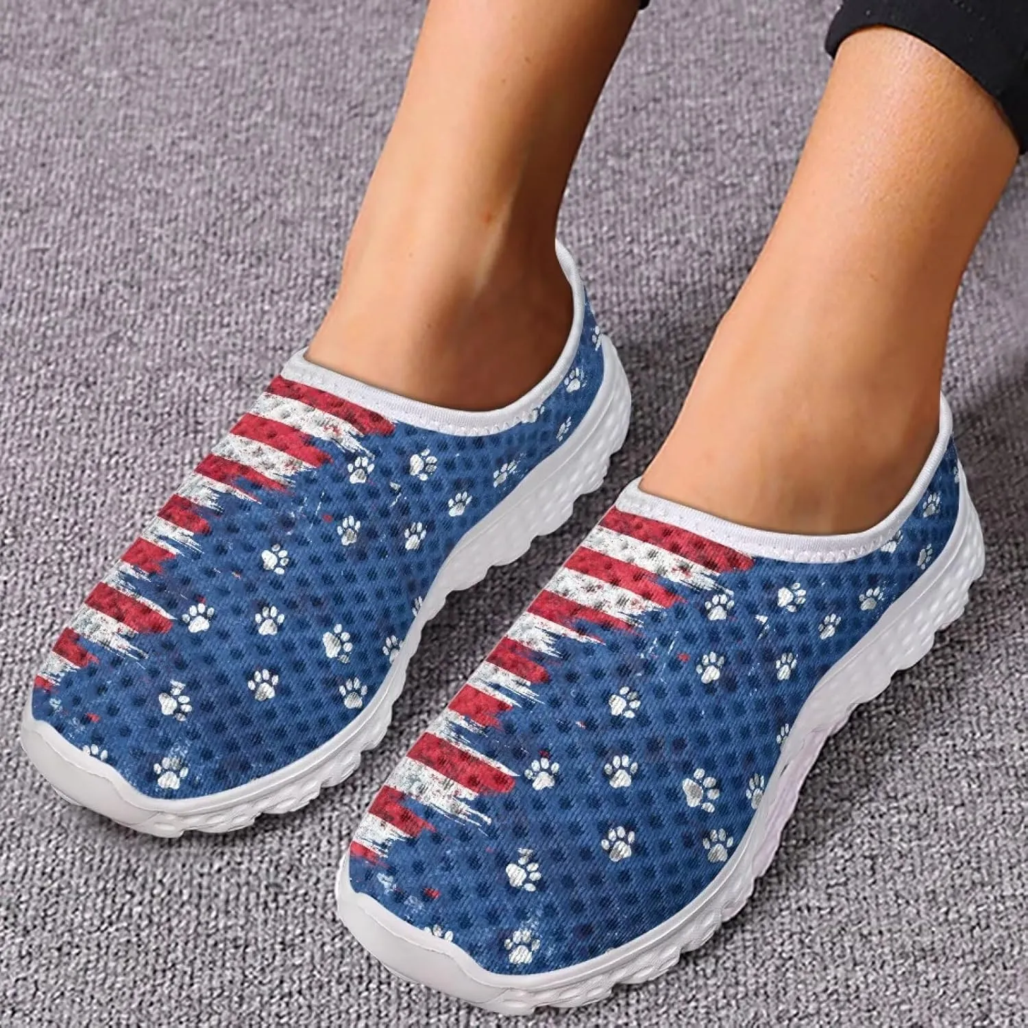 GIFTPUZZ Women's Athletic Walking Shoes Casual Mesh Comfort Work Sneakers
