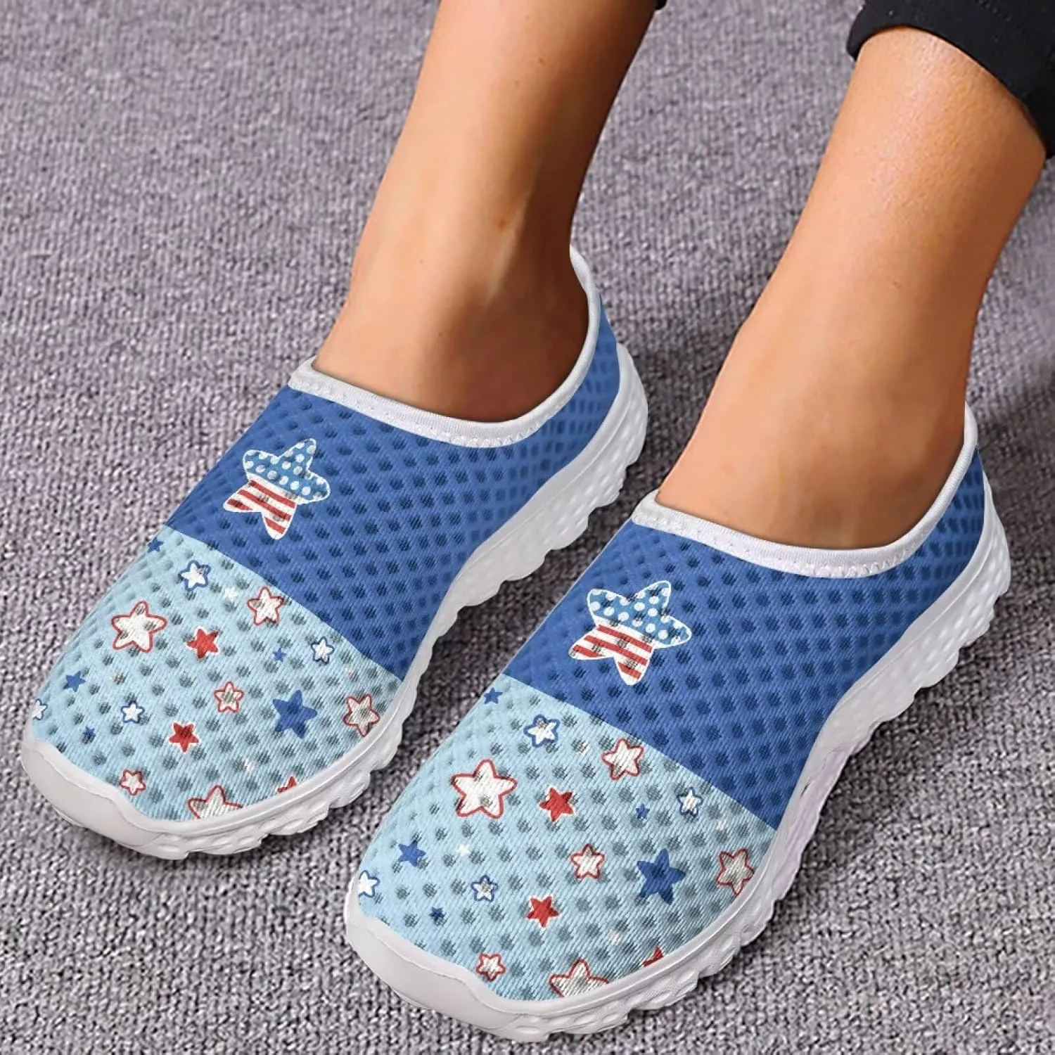 GIFTPUZZ Women's Athletic Walking Shoes Casual Mesh Comfort Work Sneakers