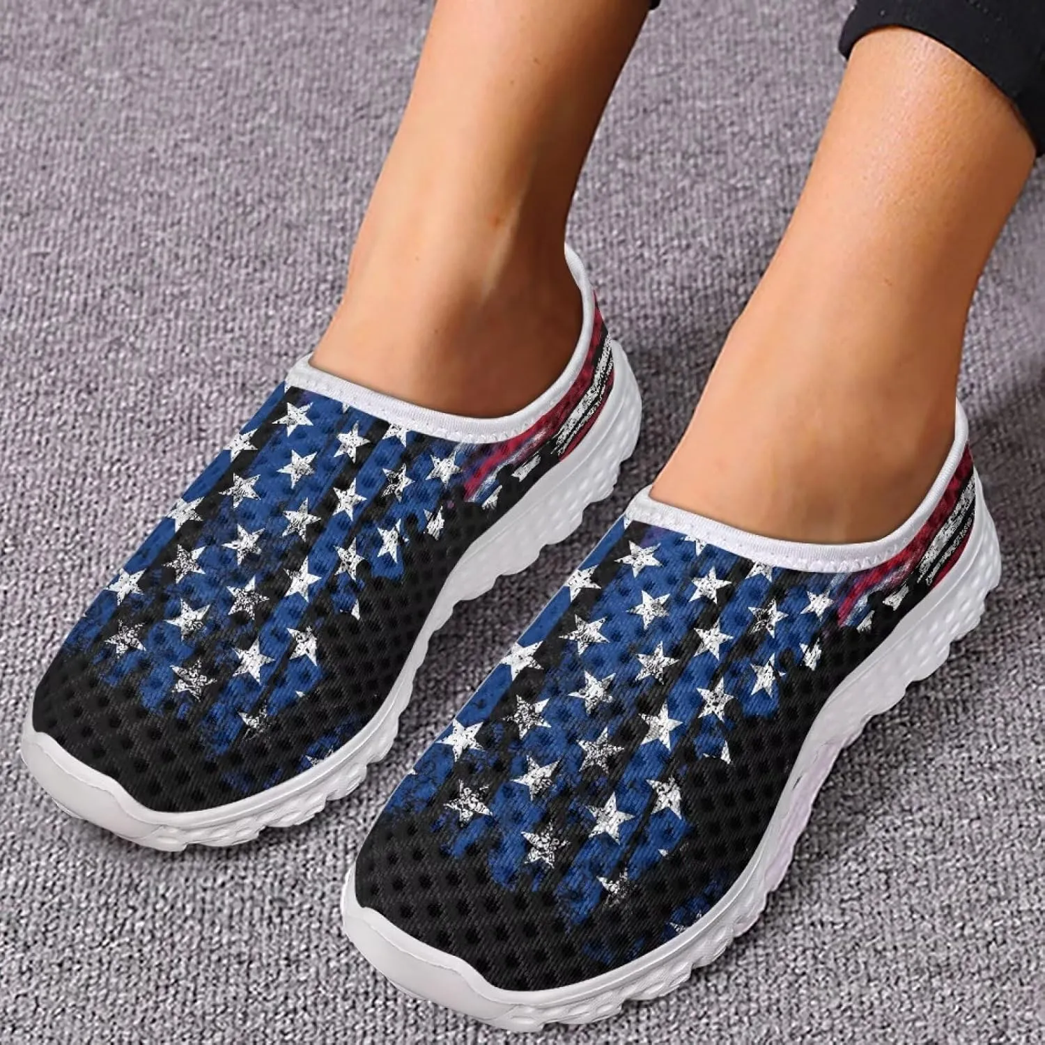 GIFTPUZZ Women's Athletic Walking Shoes Casual Mesh Comfort Work Sneakers