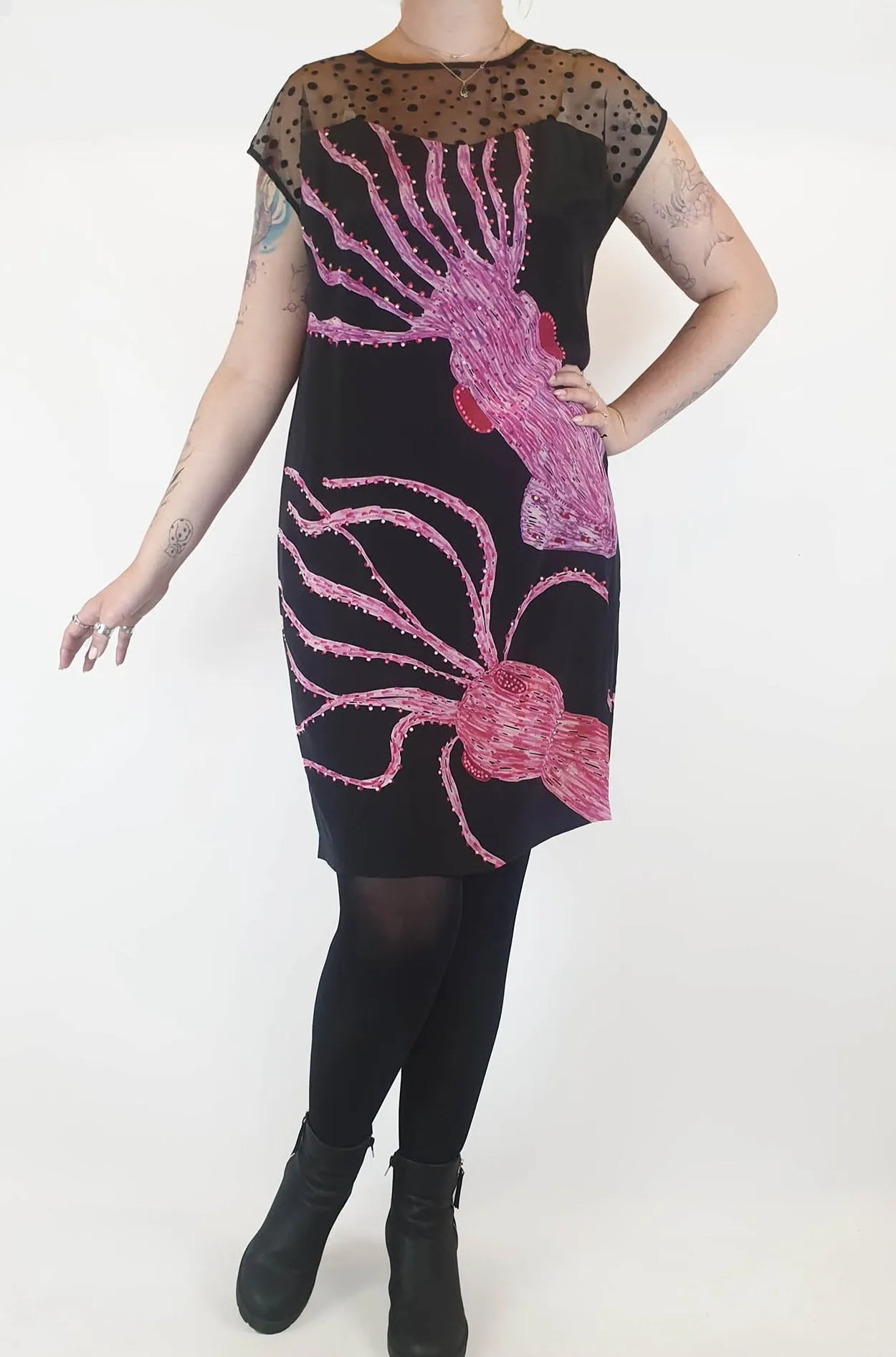 Gorman 100% silk squid print dress size 12