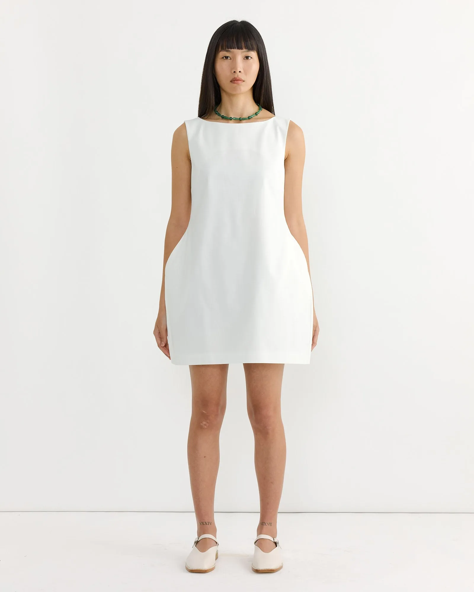 Hourglass Mini Dress in White