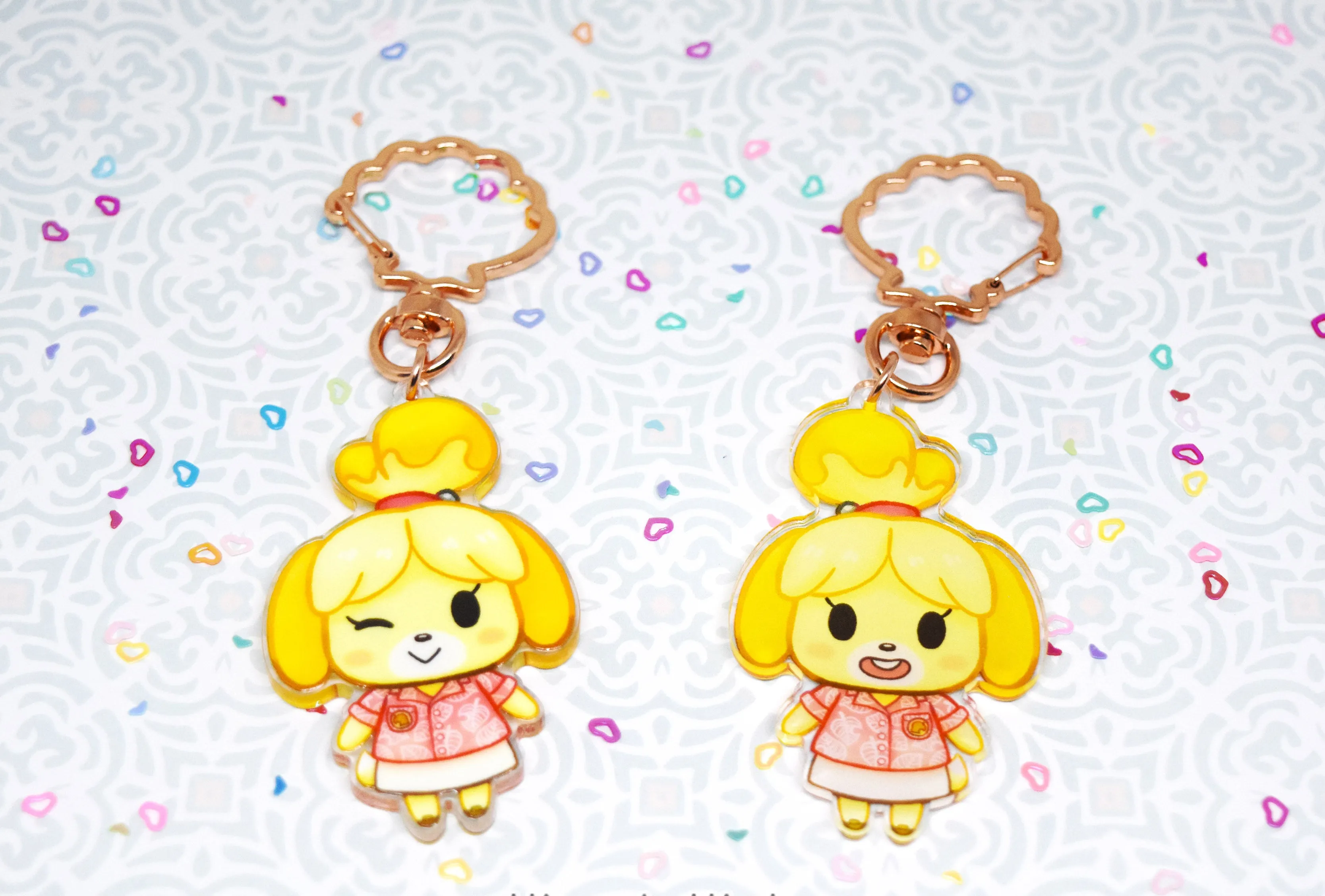 Isabelle and Daisy Mae Charm Keychains