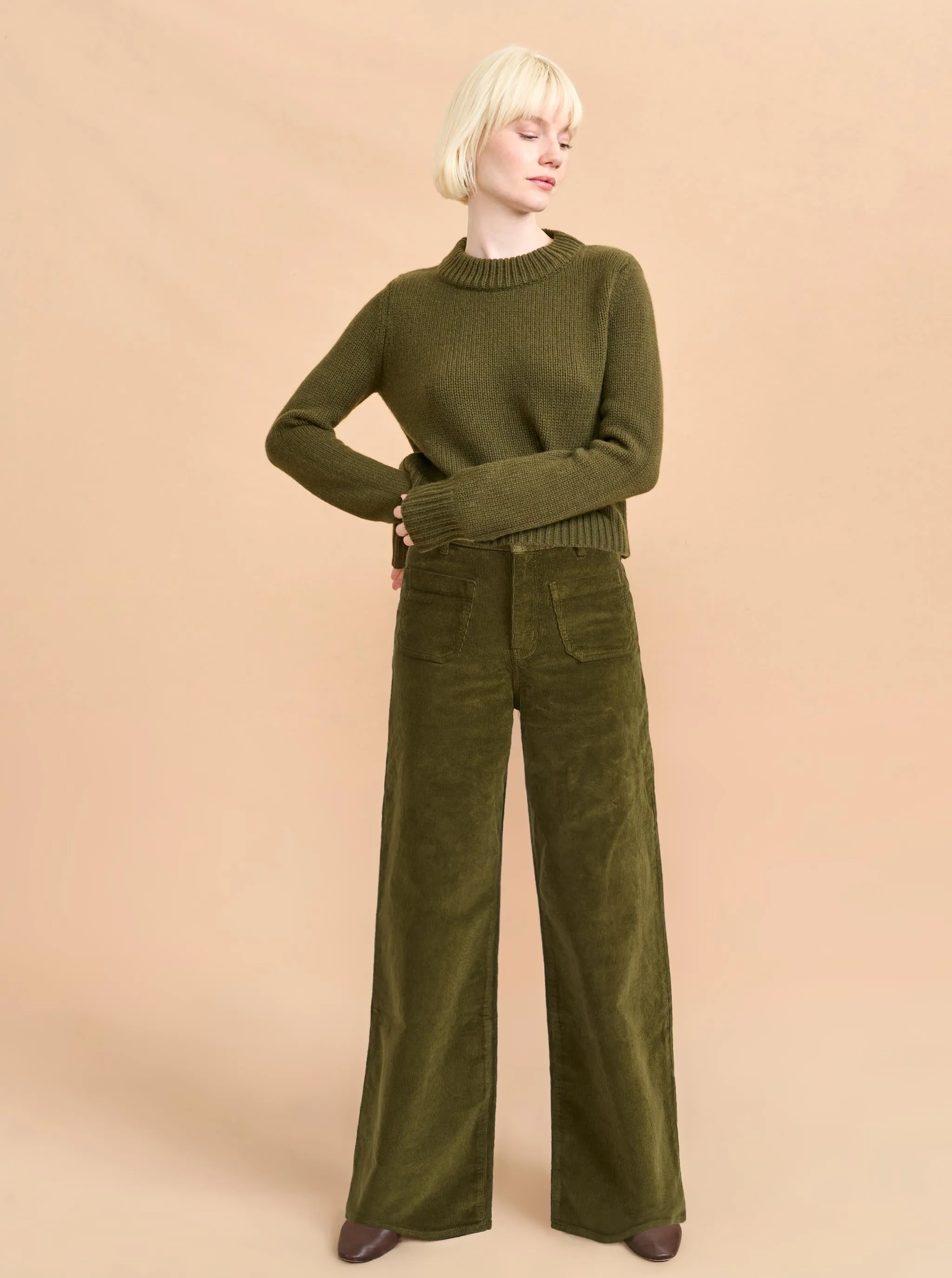 Isadora High-Rise Wide-Leg Corduroy Pant